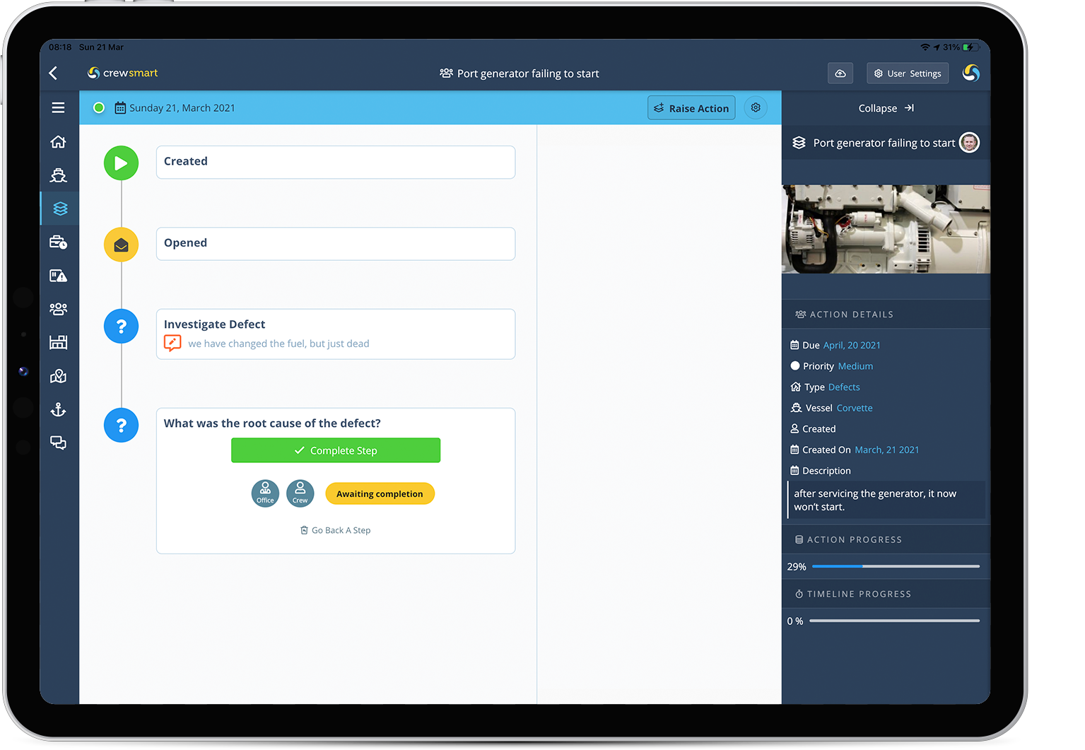 CrewSmart Vessel App - Defect Procedure