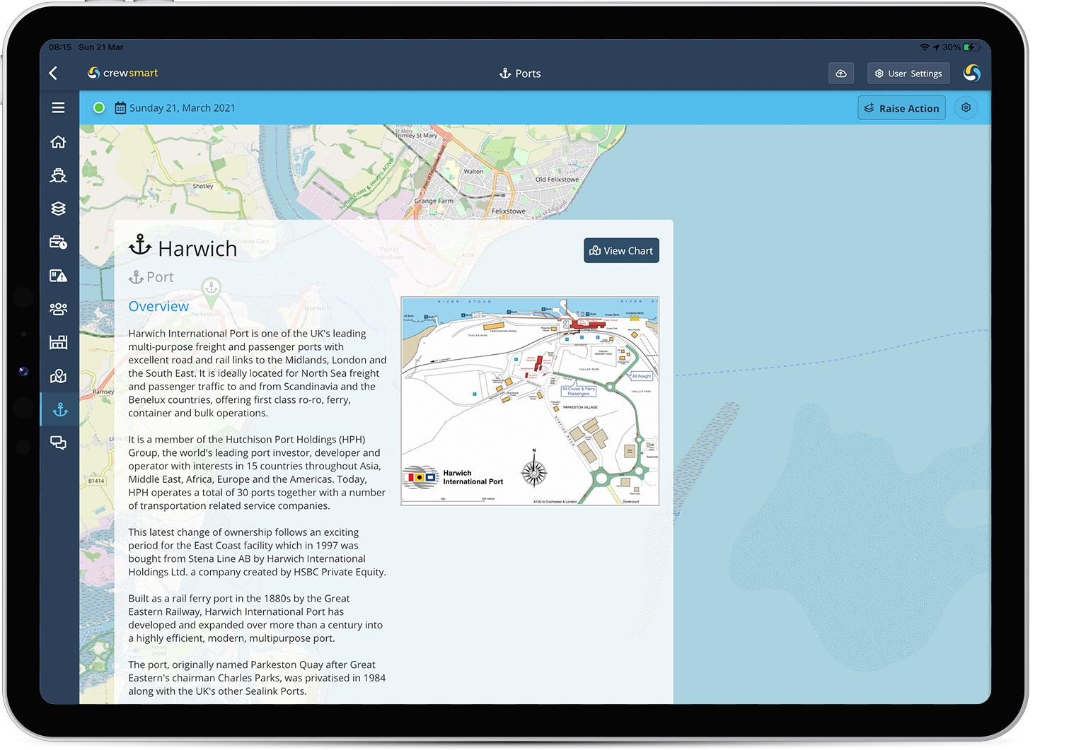 CrewSmart Vessel App - Ports